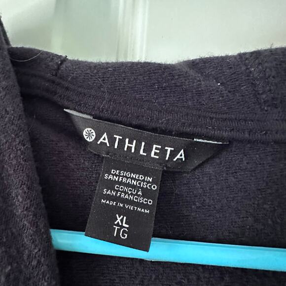 Athleta Black Pullover Hoodie XL - Kangaroo Pocket Comfort - Picture 4 of 8